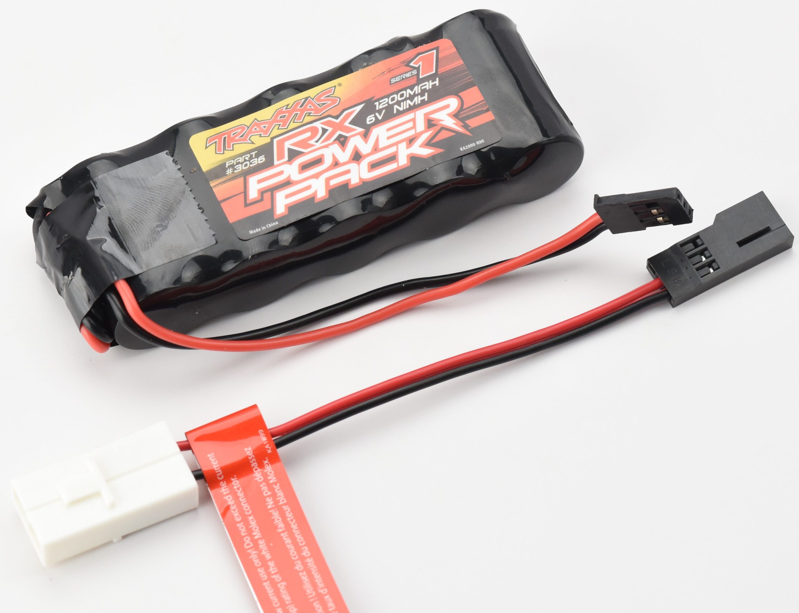 Traxxas Nitro Revo 3036 Battery (3) Fits Traxxas Nitro Revo 3.3 53097-3 - RX 6V BATTERY & Adaptor NiMh 1200mah