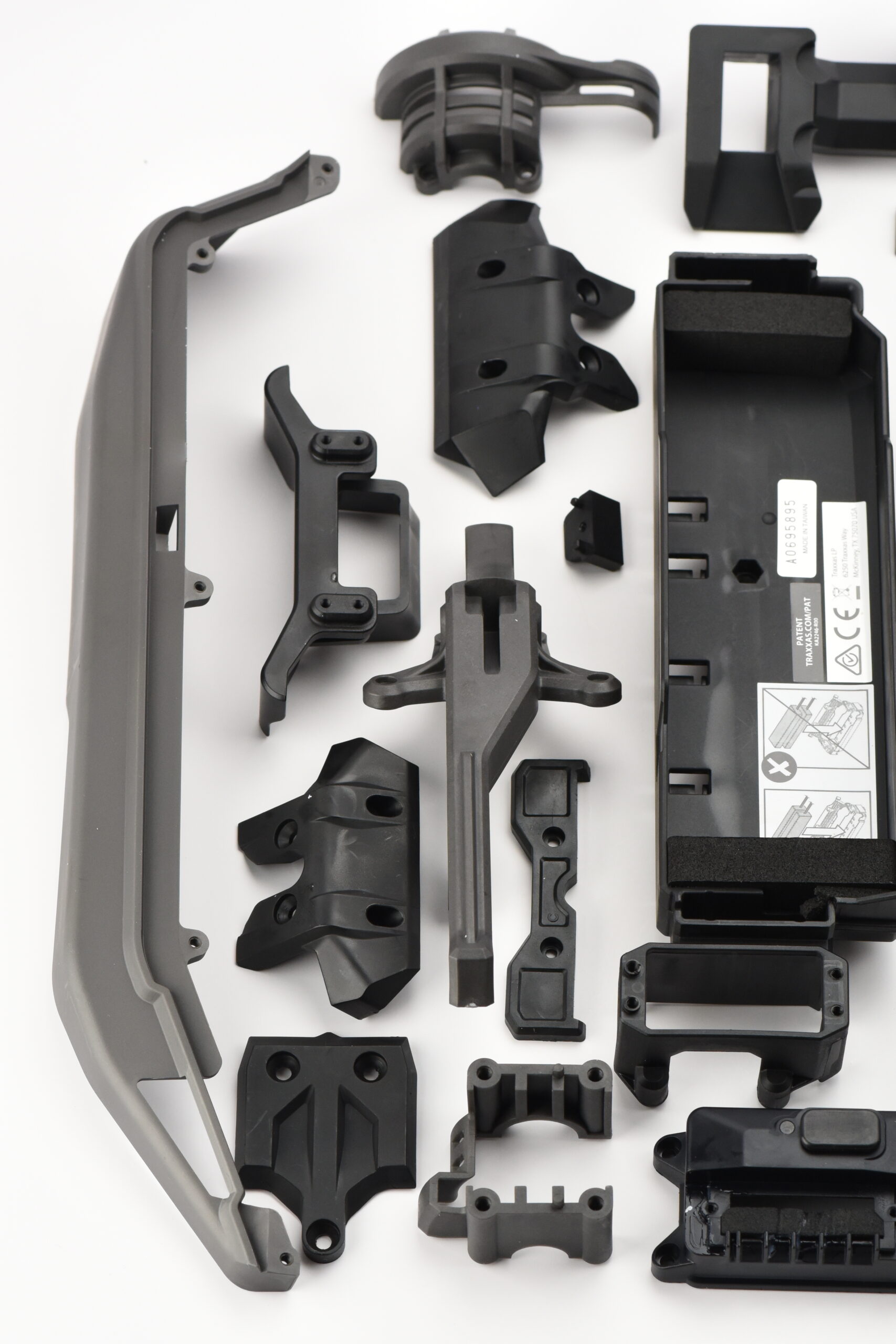 Fits Traxxas Sledge PLASTIC SET, Side Guards, Battery Tray, Roll Tower, Chassis/Wing Braces 95076-4