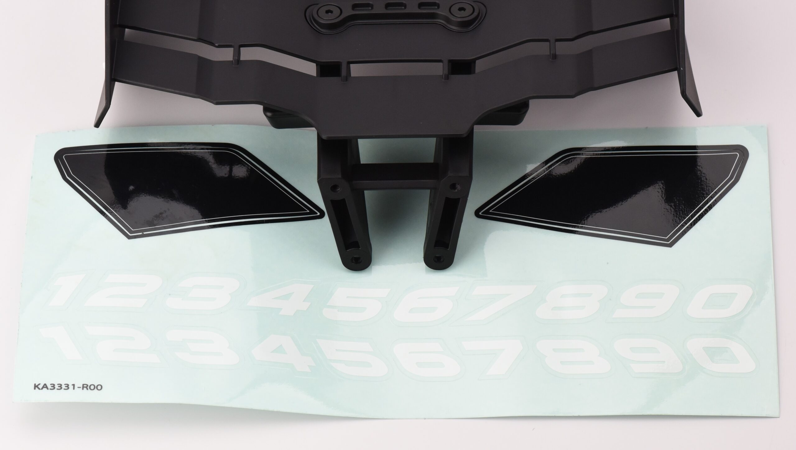 Fits Traxxas SLEDGE 95076-4 WING Assembly black w/washer, high Downforce Decals