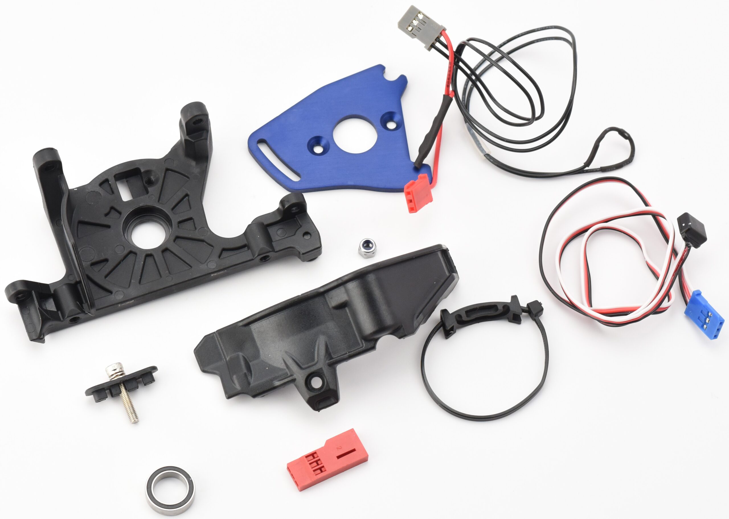 Traxxas Slash Ultimate Motor Mounts Wires (2) Fits Traxxas SLASH 4x4 ULTIMATE MOTOR MOUNT cover, Motor Sensor Wires, Screw