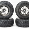 Traxxas Slash Ultimate Tires Wheels (2) Fits Traxxas SLASH 4x4 ULTIMATE 68277-4 - TIRES BLACK S1 BFG RACING COMPOUND 12mm