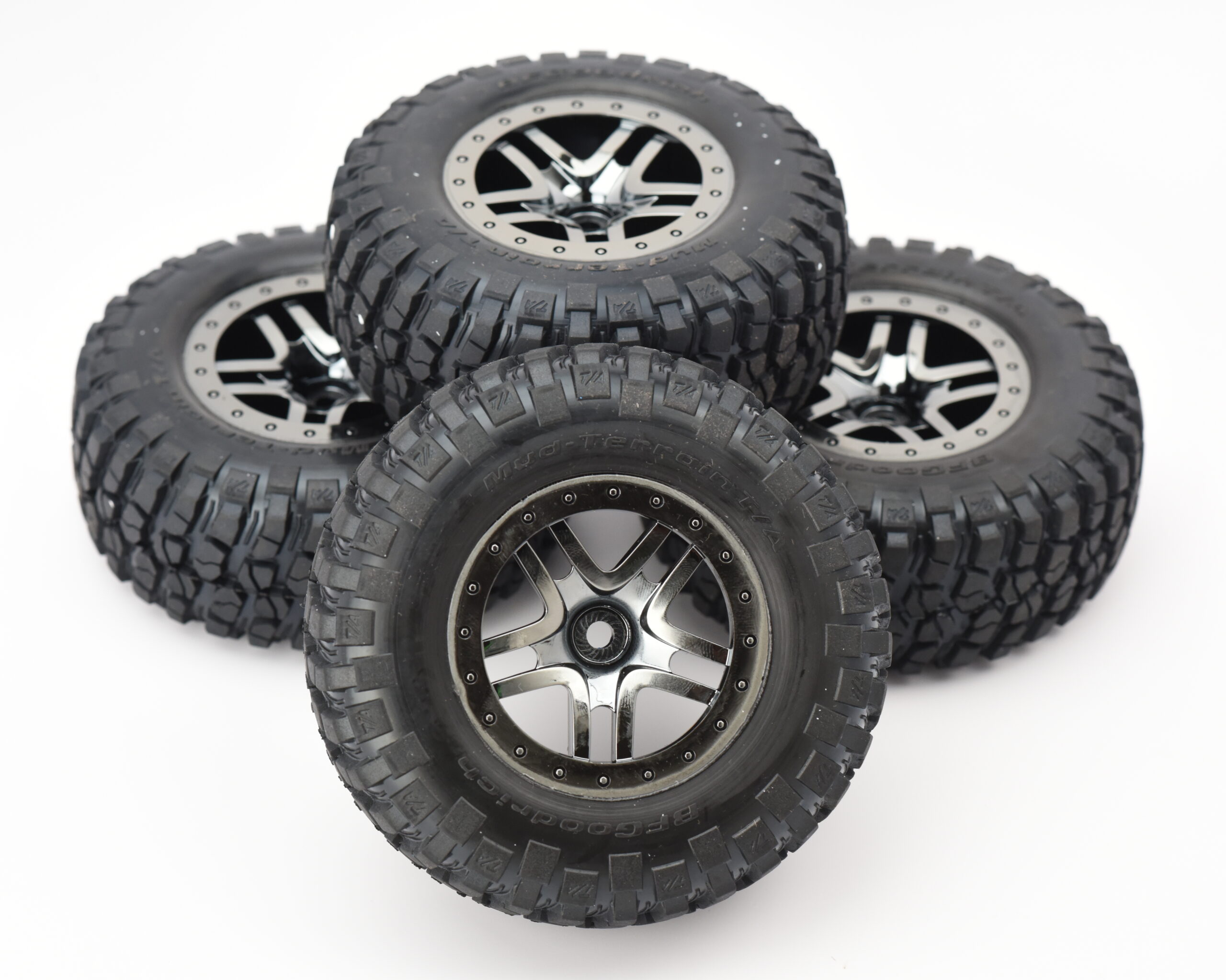 Traxxas Slash Ultimate Tires Wheels (3) Fits Traxxas SLASH 4x4 ULTIMATE 68277-4 - TIRES BLACK S1 BFG RACING COMPOUND 12mm