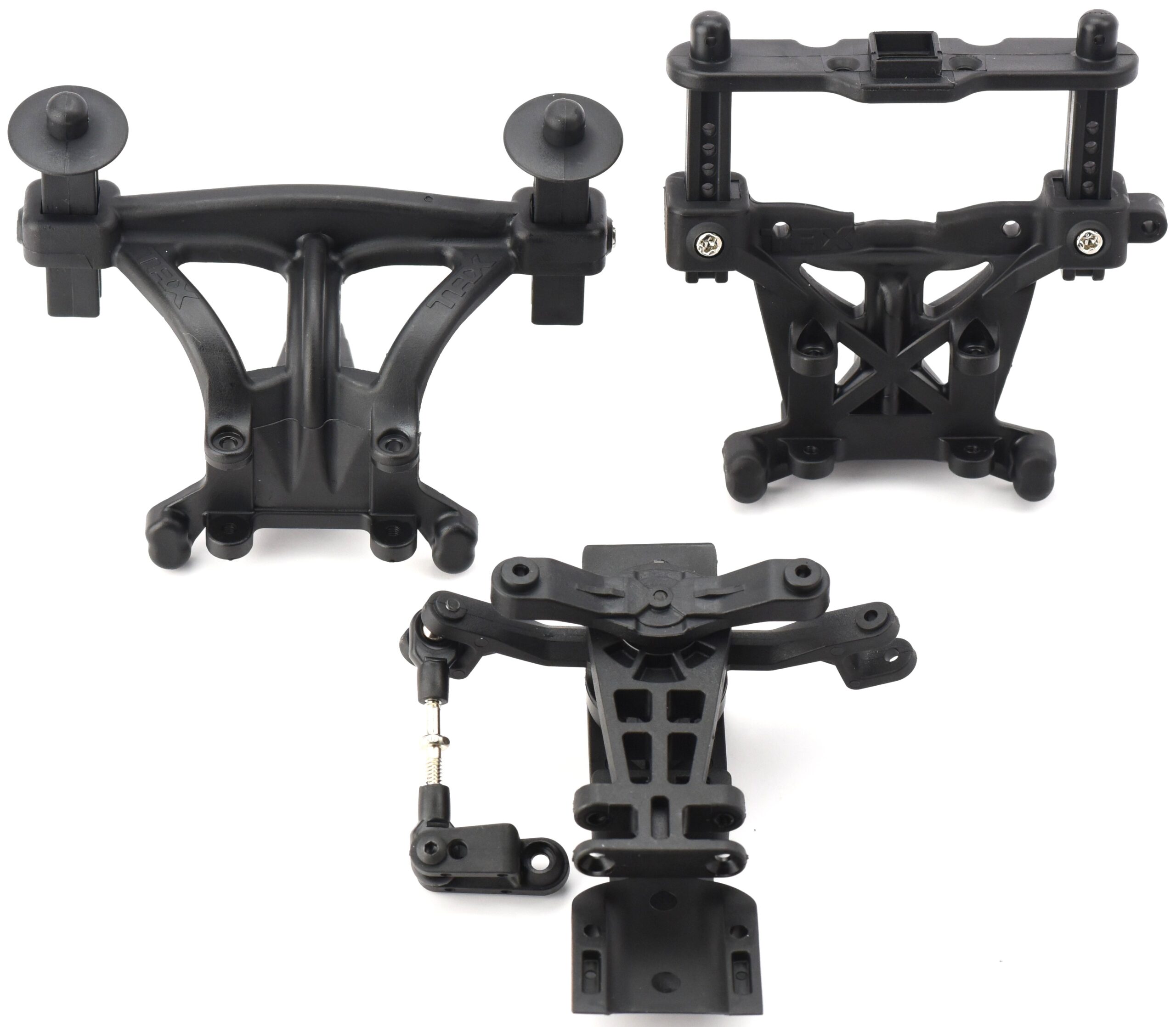 Fits Traxxas Slayer Pro 4x4 Steering Assembly, BODY MOUNTS (Shock TOWERS, Skid)