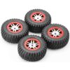 Fits Traxxas Slayer PRO 4x4 59076-3 - 14 mm Red TIRES wheels BFGoodrich Mud (4)