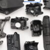 Traxxas Stampede 4x4 Plastic Chassis Parts (3) Traxxas Stampede 4x4 VXL Receiver Box, diff housing, bulkhead shock towers hoss