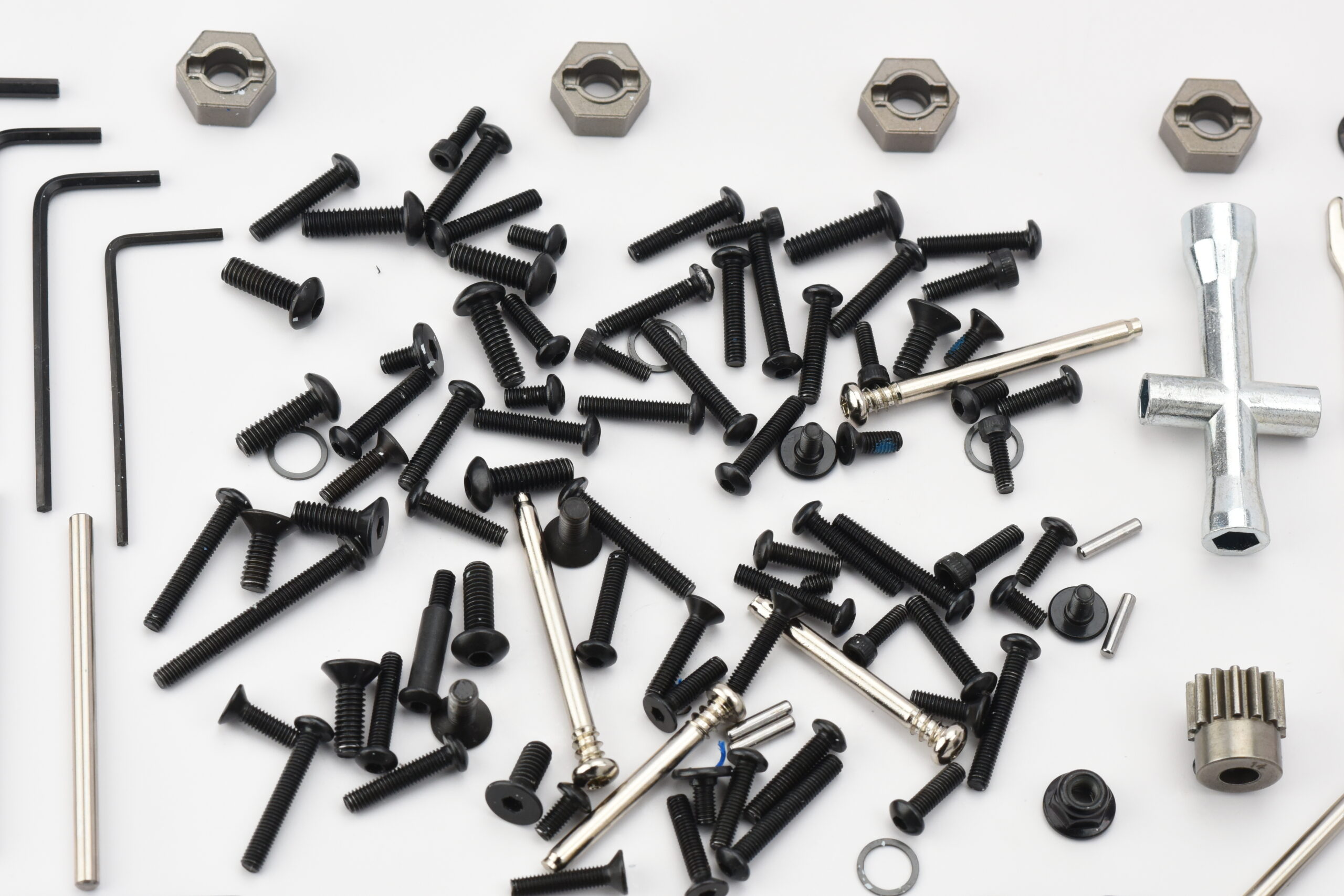 Traxxas Stampede 4x4 Screws Tools (4) Fits Traxxas Stampede 4x4 VXL SCREWS & TOOLS Set wheel nuts, pins PINION hoss