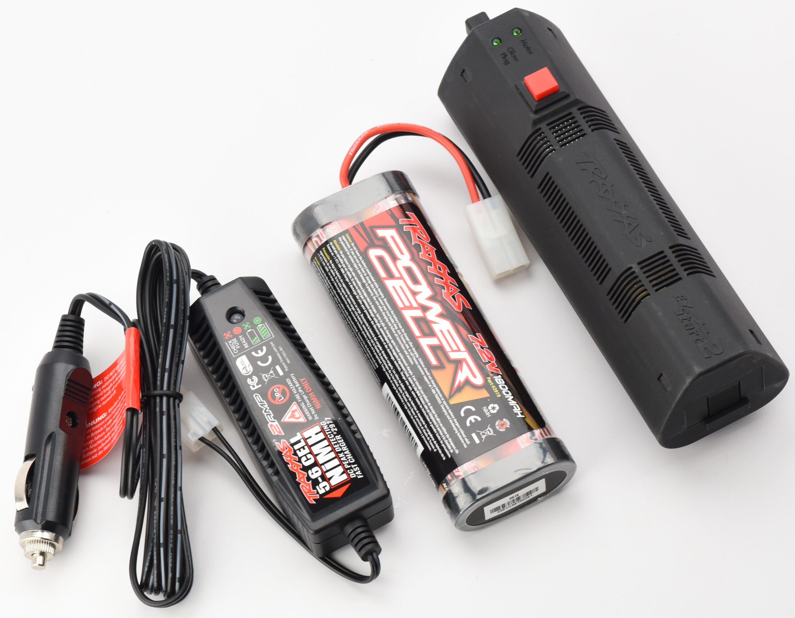 Traxxas T-Maxx 3.3 Battery Charger Starter (2) Fits Traxxas Ez Start Ni-mh Battery Control Box & Car Charger 2.5 3.3 Revo T-maxx