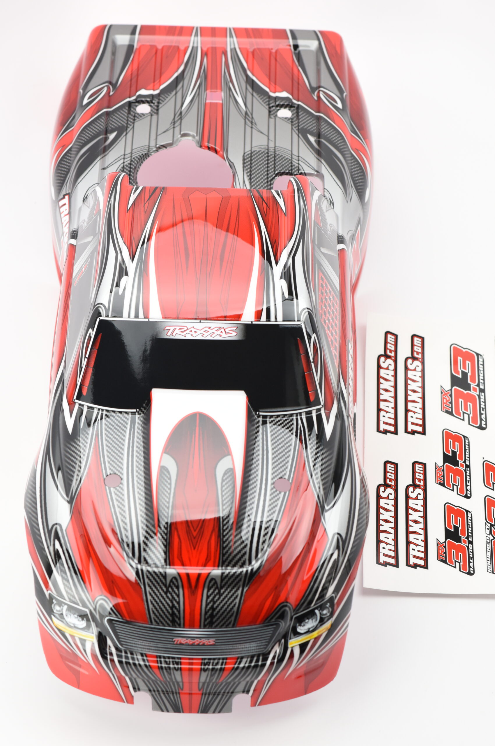 Traxxas T-Maxx 3.3 Body (3) Fits Traxxas T-Maxx 3.3 49077-3 - BODY shell (RED, GREY w/ Decals prographix