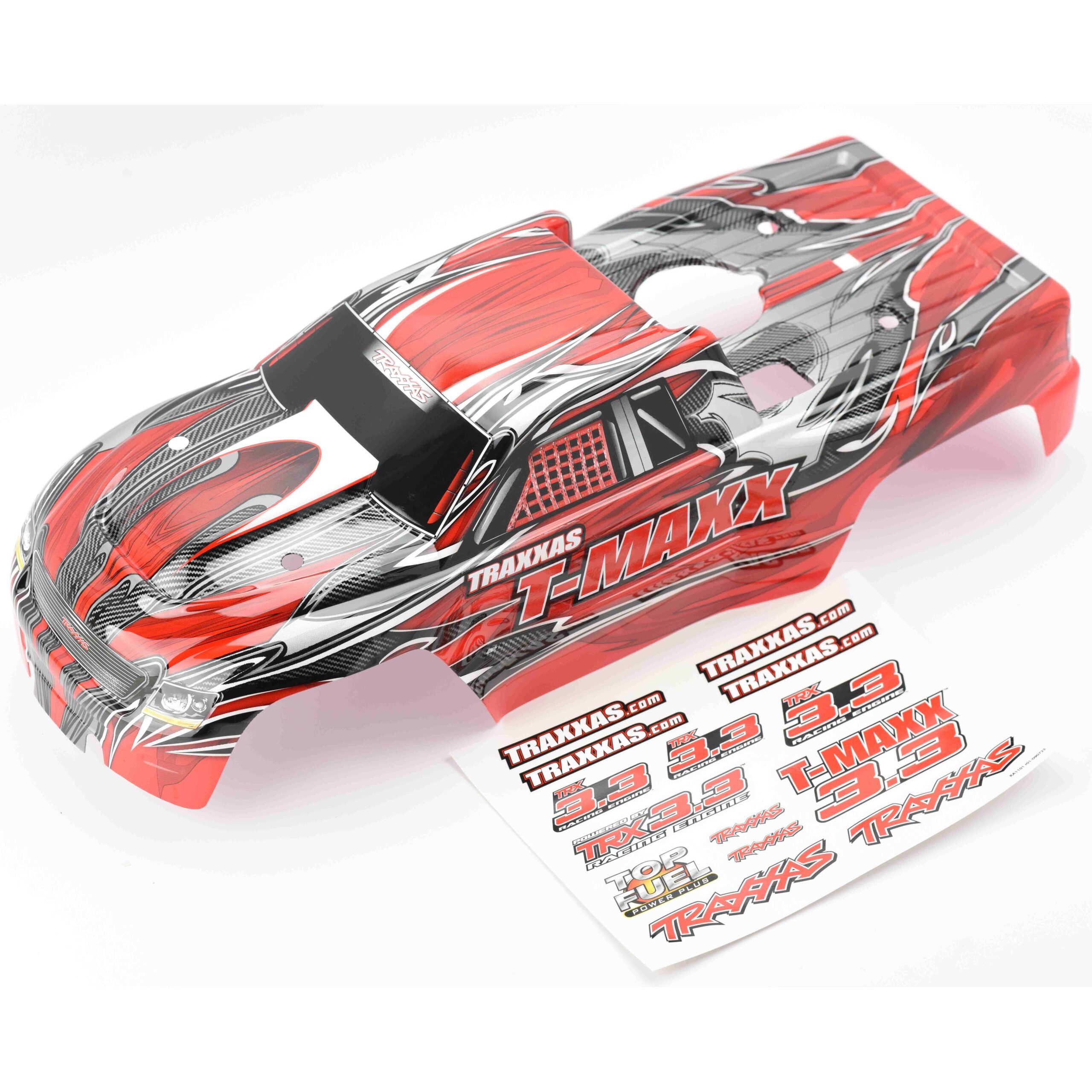 Traxxas T-Maxx 3.3 Body Fits Traxxas T-Maxx 3.3 49077-3 - BODY shell (RED, GREY w/ Decals prographix