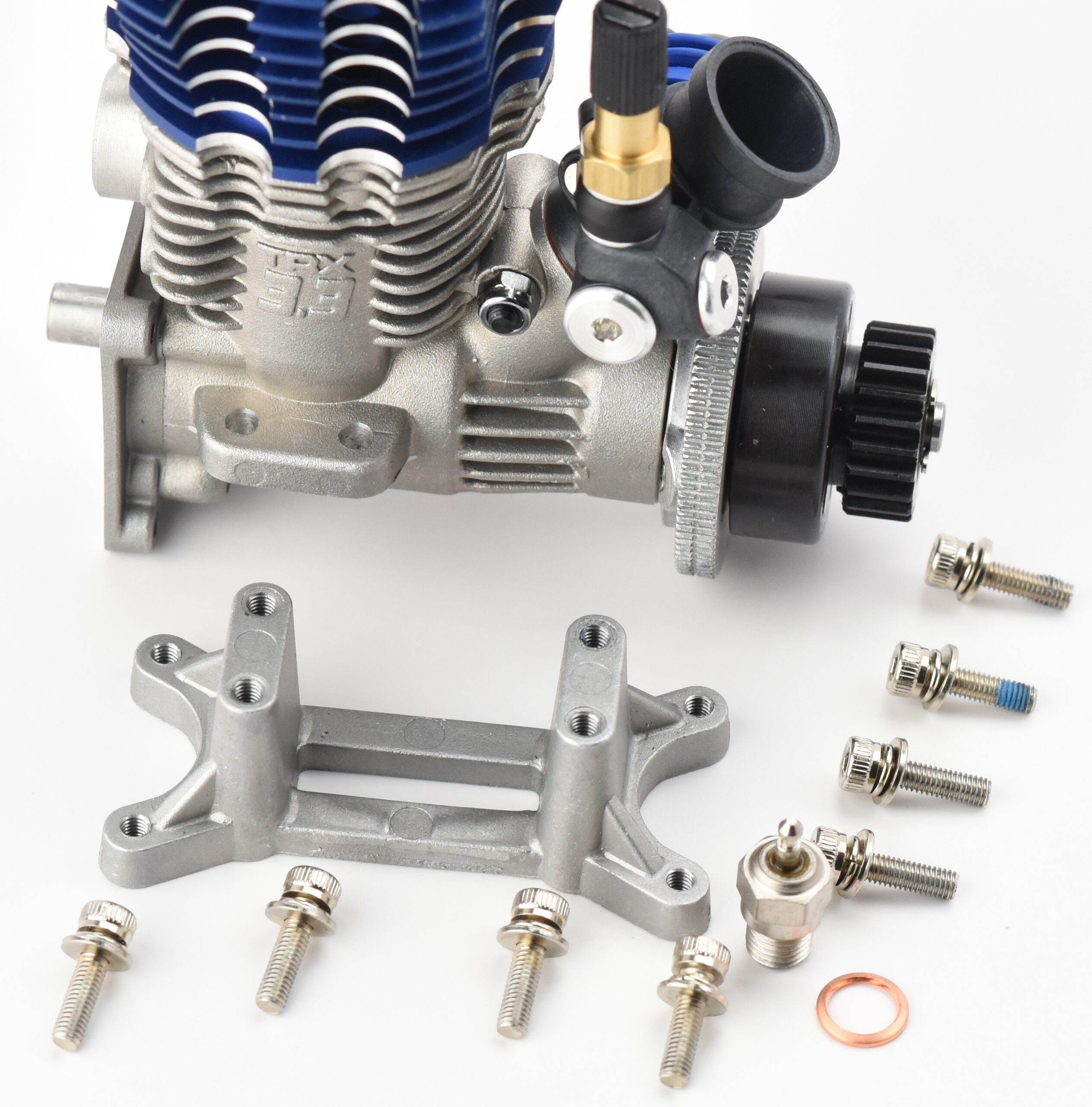 Traxxas T-Maxx 3.3 Engine (3) Fits Traxxas T-Maxx 3.3 ENGINE Includes Carb glow plug gear, Engine Mount, Screws