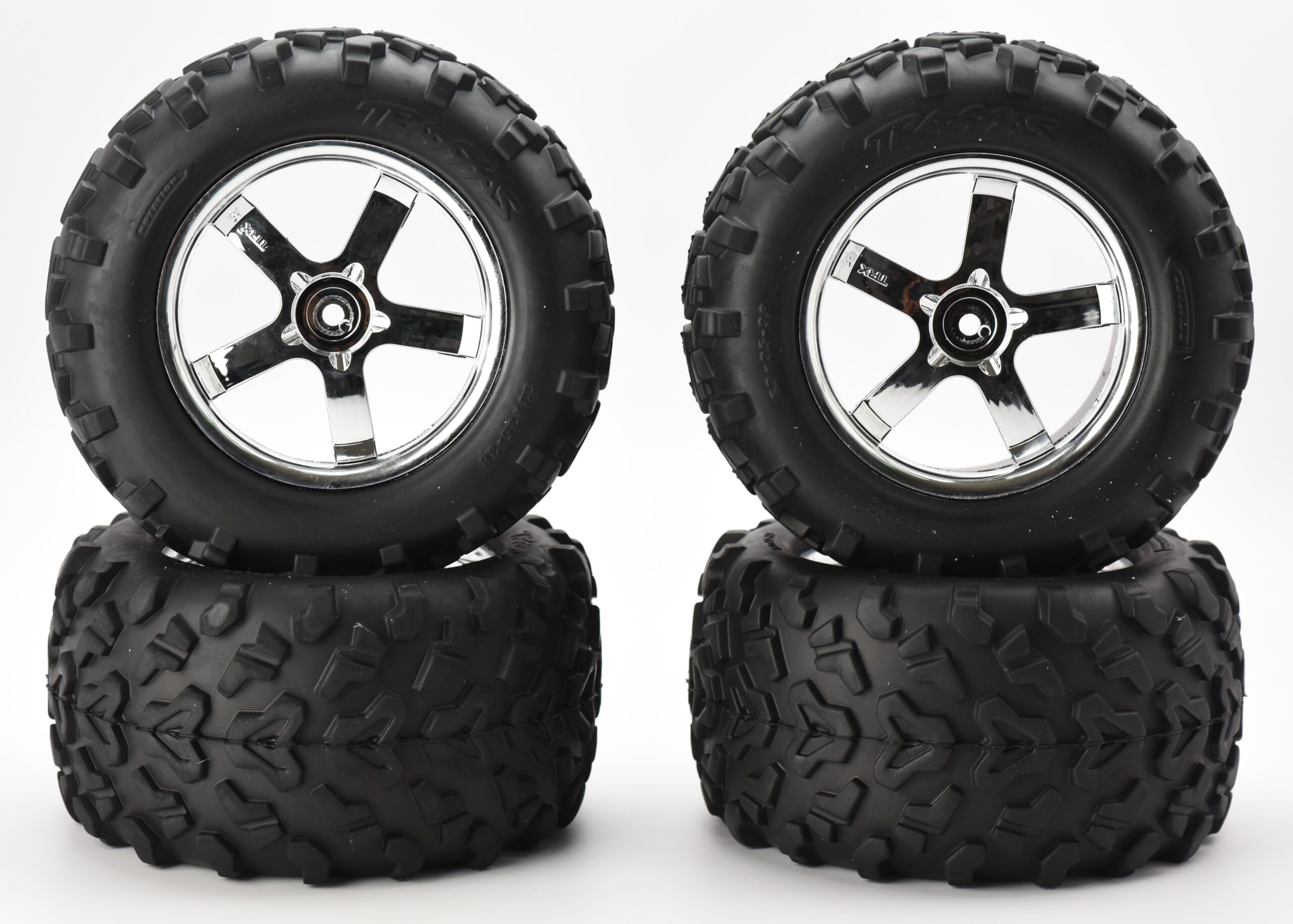 Traxxas T-Maxx 3.3 Tires Wheels (3) Fits Traxxas T-Maxx 3.3 49077-3 TIRES 4973 5373 4 WHEELS 6.3" 14mm hex Hurricane