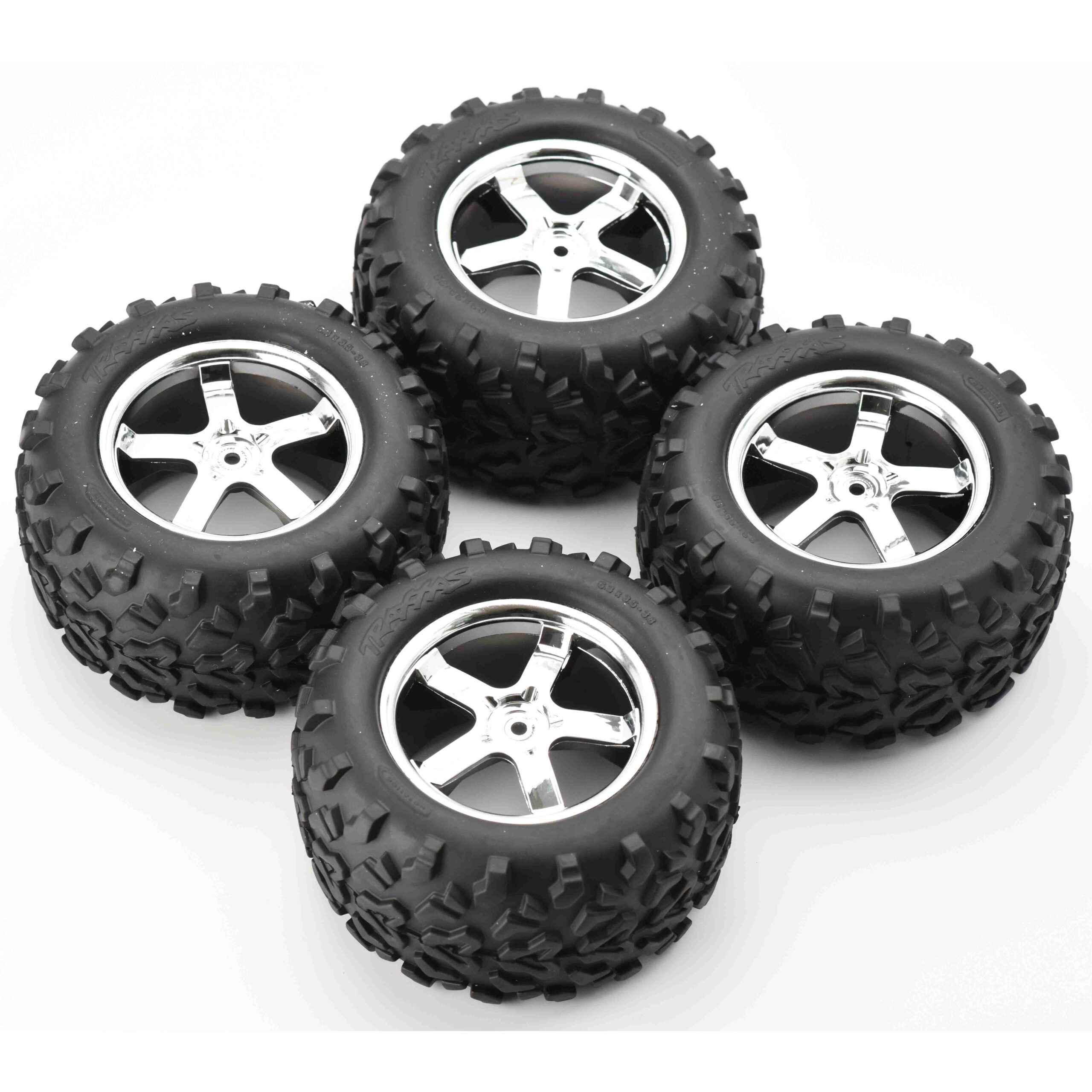 Traxxas T-Maxx 3.3 Tires Wheels Fits Traxxas T-Maxx 3.3 49077-3 TIRES 4973 5373 4 WHEELS 6.3" 14mm hex Hurricane