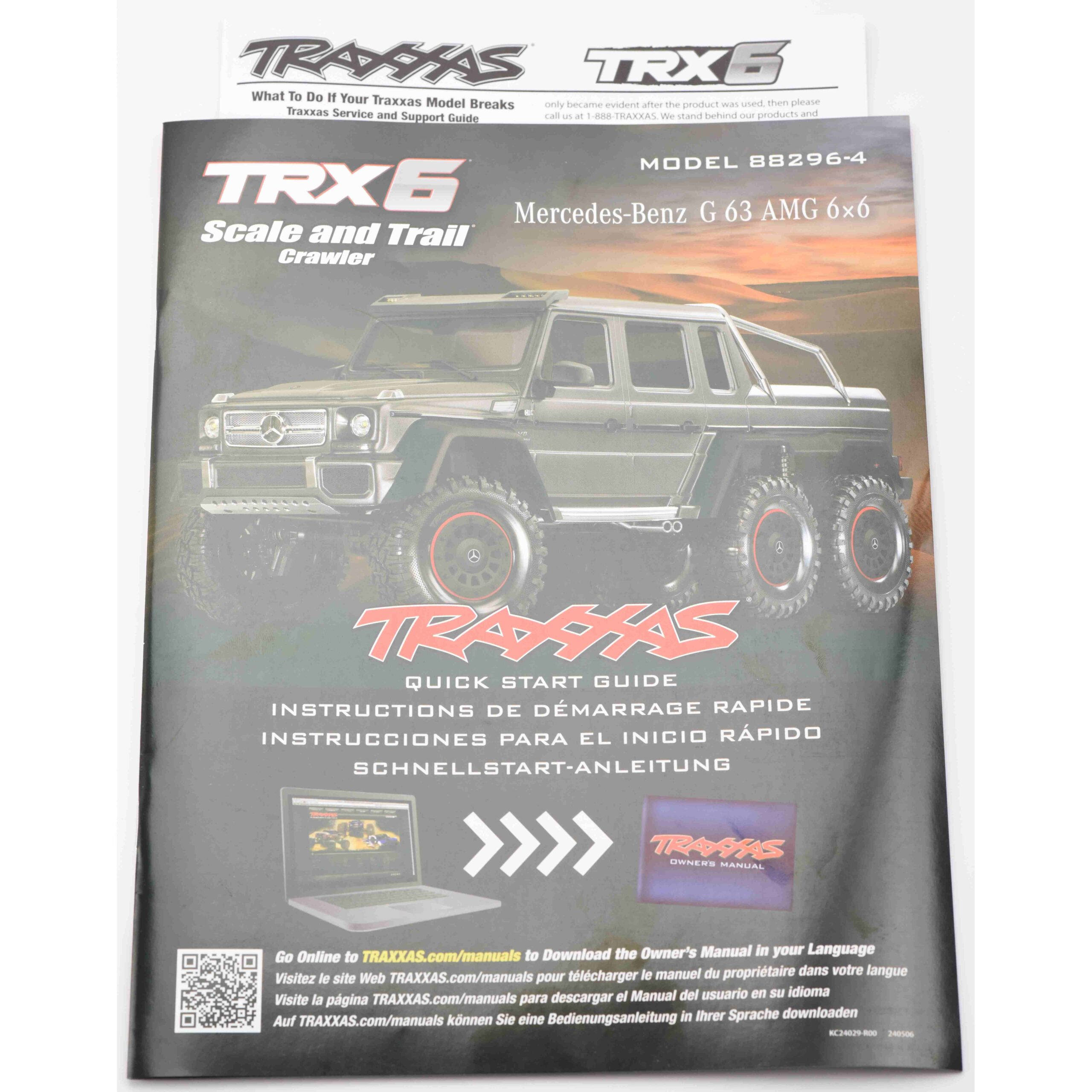 Traxxas TRX-6x6 Mercedes-Benz User Manual Quick Guide, Parts List Exploded Views