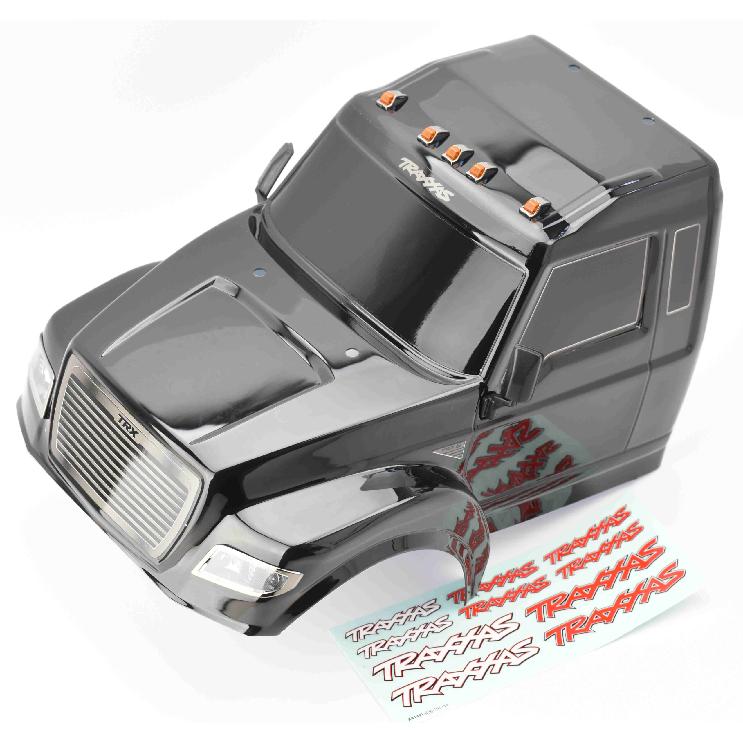 Fits TRX-6x6 Flatbed HAULER (88086-4) - BODY Cab BLACK Factory Painted Traxxas