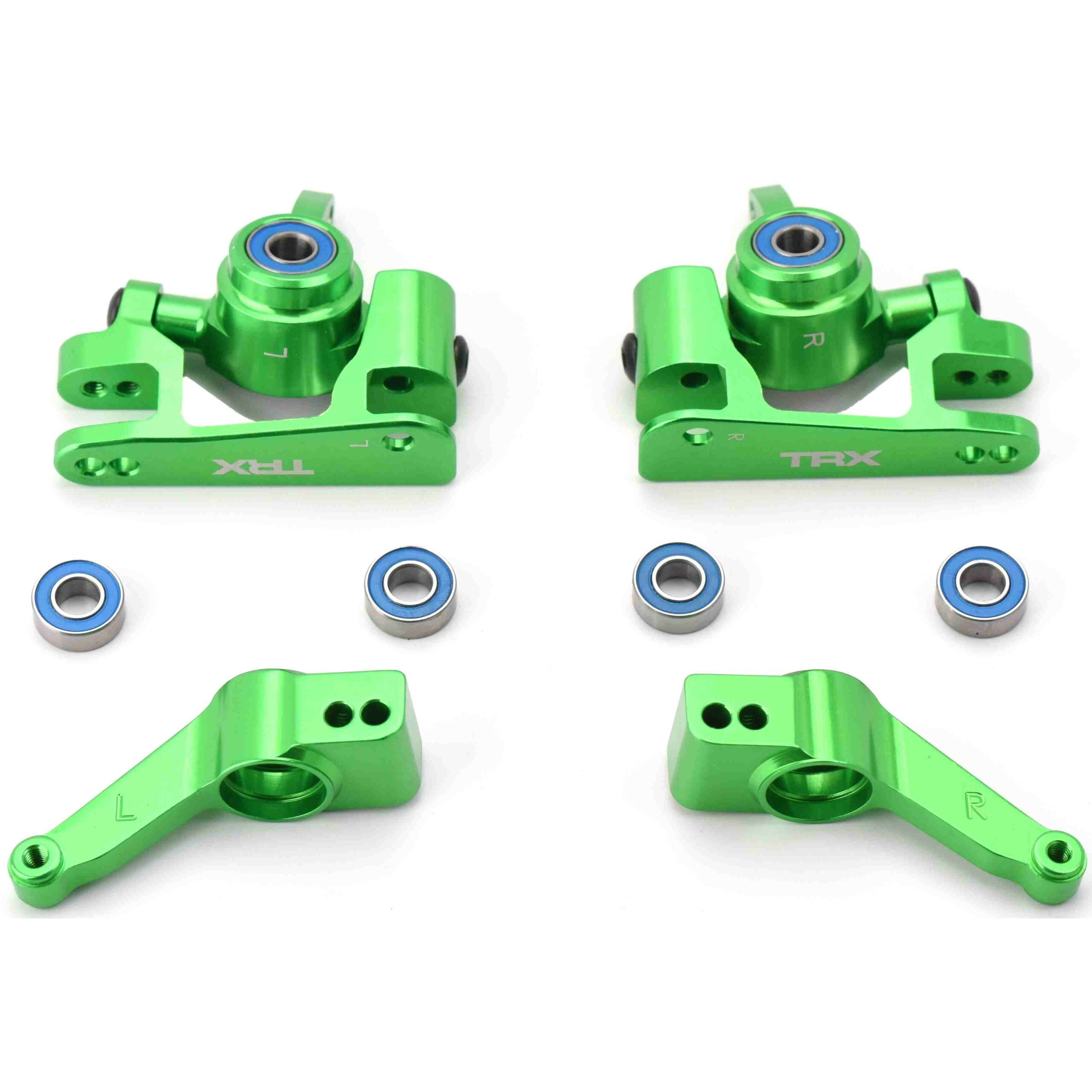 Traxxas Ultimate Rustler Casters Blocks Fits Traxxas RUSTLER ULTIMATE C-HUBS Steering Caster Blocks Carriers Green Aluminum)