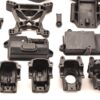 Traxxas Ultimate Rustler Plastic Chassis Parts (6) Traxxas RUSTLER ULTIMATE Receiver Box, bulkhead, towers, batty holder, Sway Bars