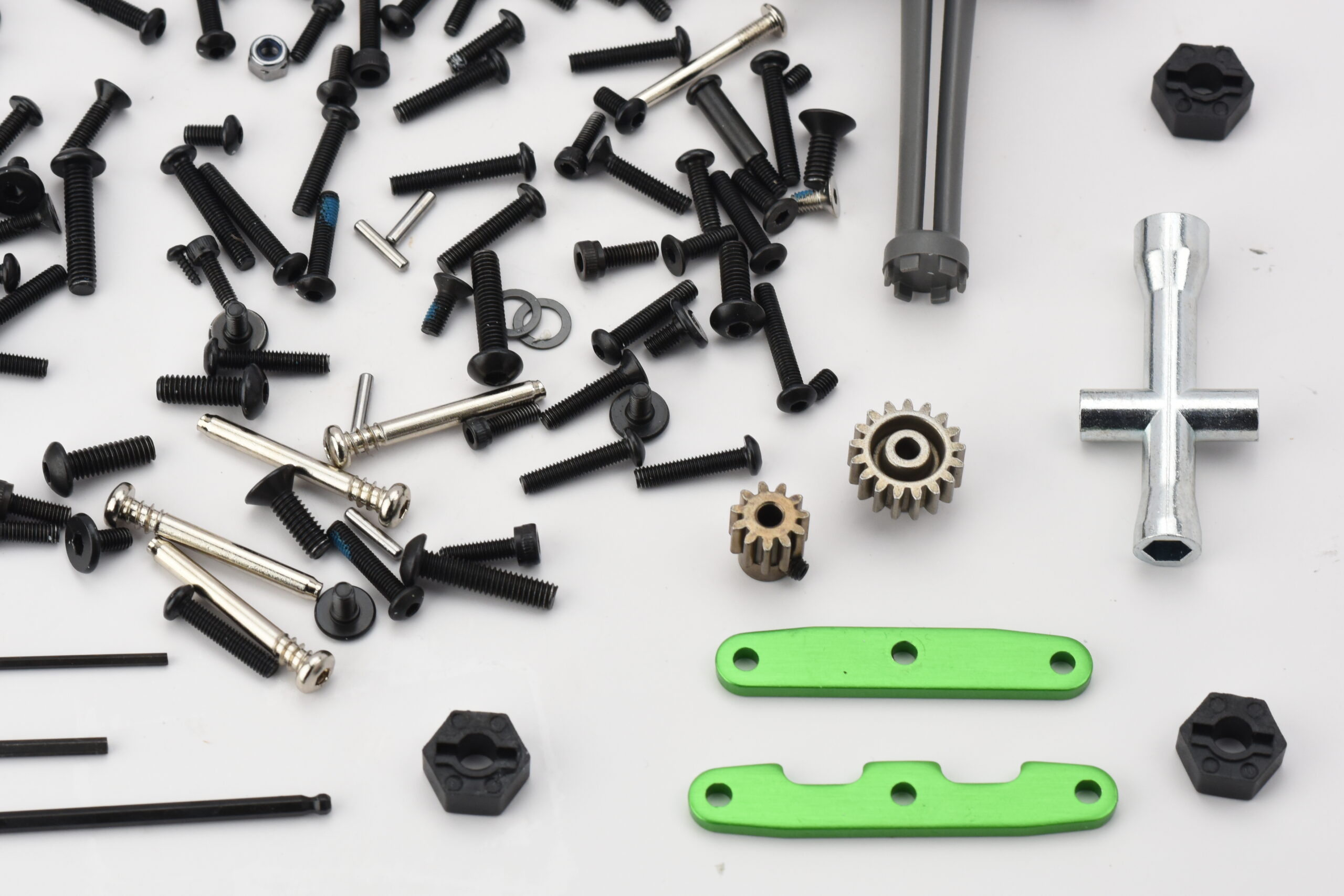 Traxxas Ultimate Rustler Screws Tools (3) Traxxas RUSTLER ULTIMATE SCREWS & TOOLS Set PINION Gears green wheel nut suspension pins