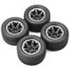 Traxxas Ultimate Rustler Tires Wheels RUSTLER ULTIMATE - TIRES & Wheels assembled (4) Gravix Tyres Traxxas 67097-4