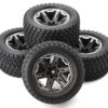 Traxxas Ultimate Rustler Tires Wheels (3) RUSTLER ULTIMATE - TIRES & Wheels assembled (4) Gravix Tyres Traxxas 67097-4