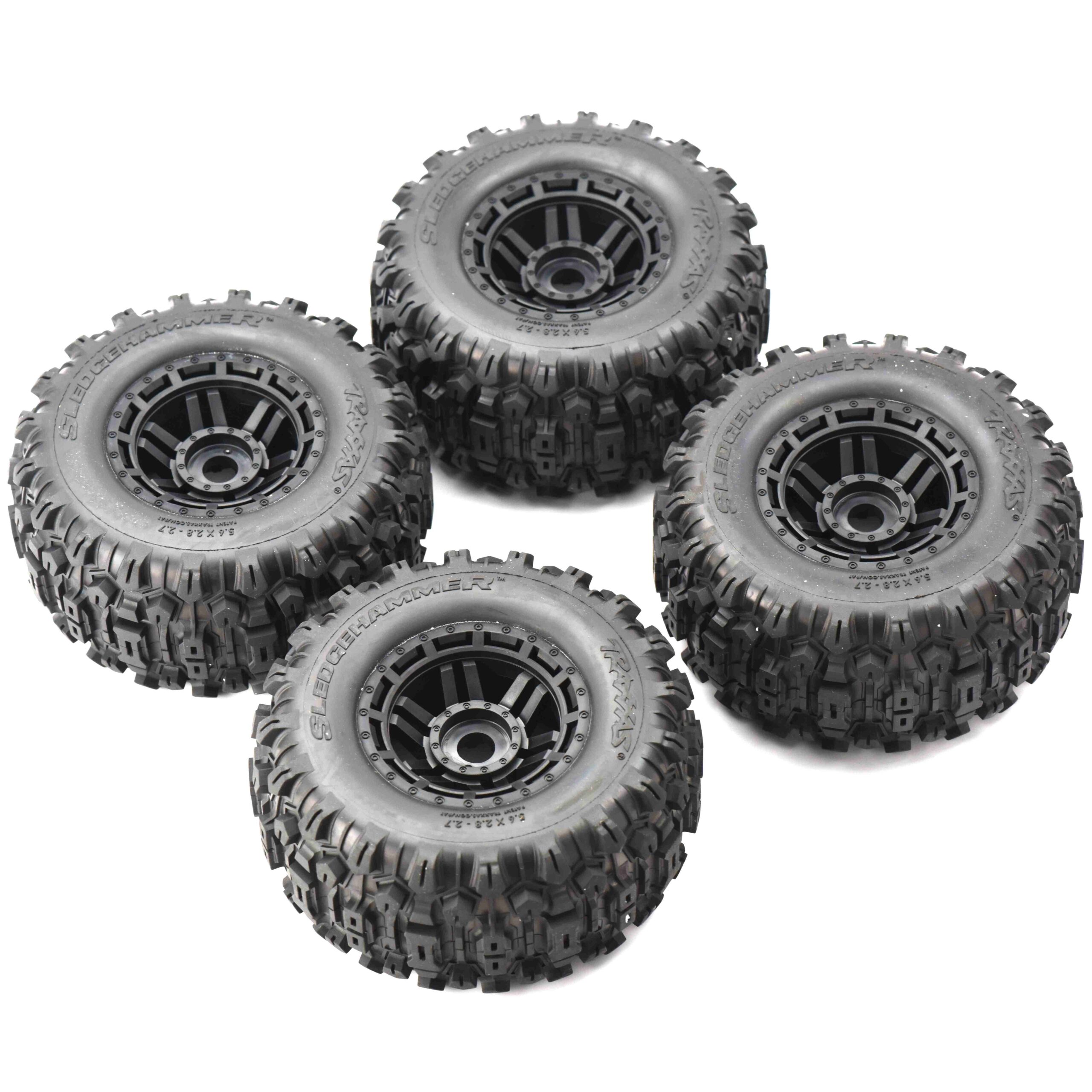 Fits Traxxas 89086-4 1/10 Wide-MAXX - Wheels/Tires Factory Glued Assembled set 4