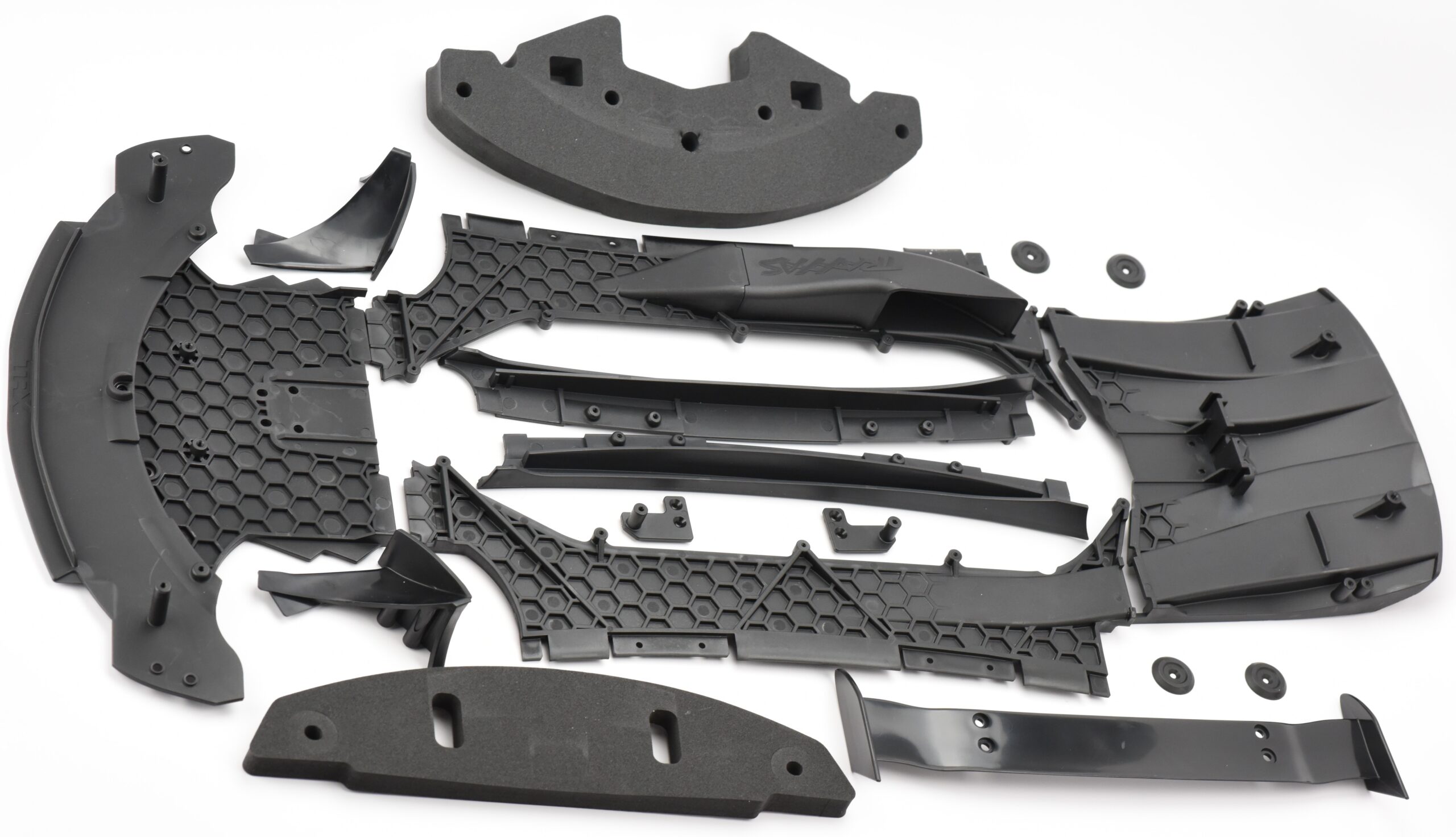 Traxxas XO-1 Bumper Splitter Wing (2) Fits Traxxas XO-1 LOWER PLASTIC SET bumper HIGH SPEED SPLITTER, Wing, Diffuser