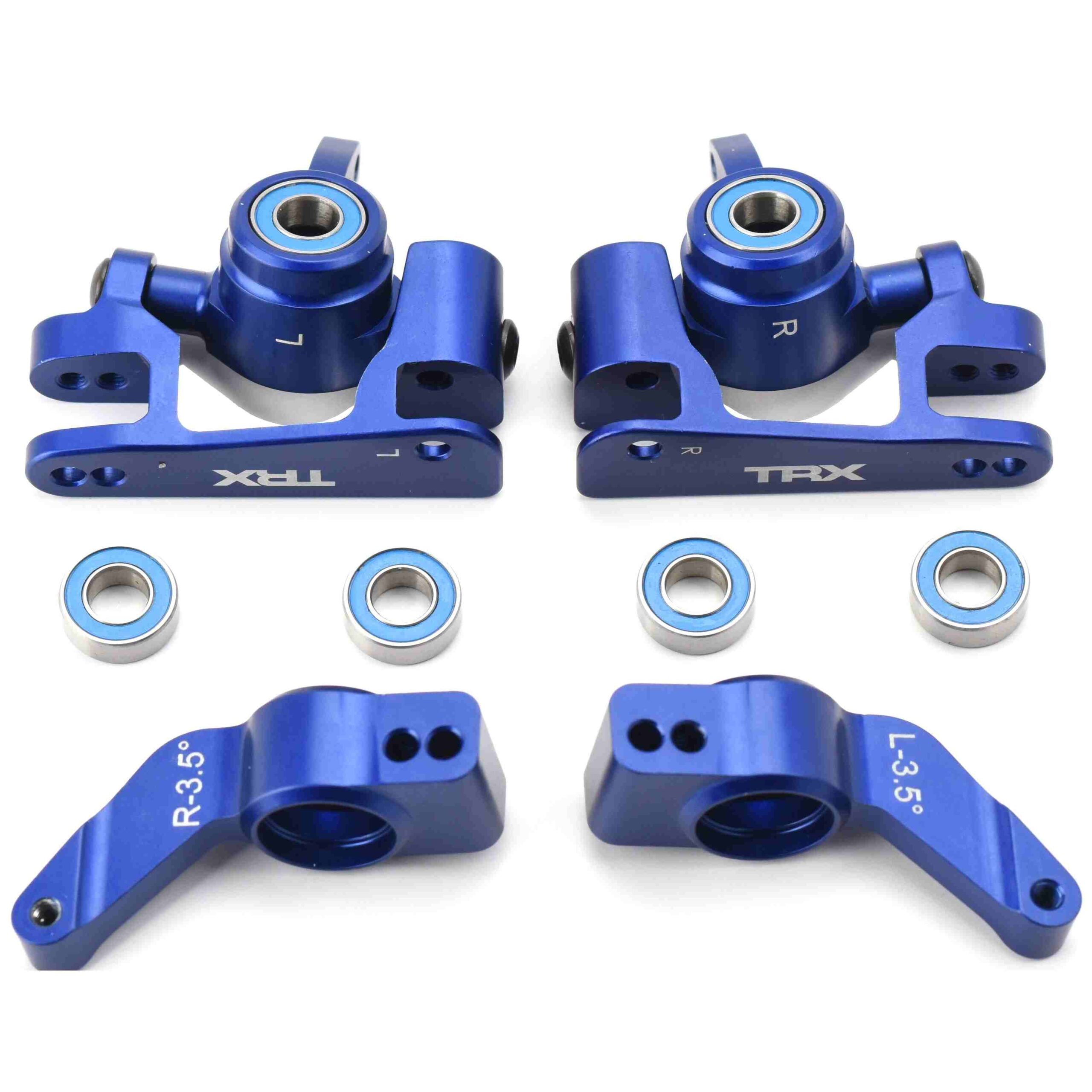 Traxxas XO-1 Casters Blocks Fits Traxxas Slash 4x4 Ultimate - KNUCKLES, aluminum Front steering & rear carriers