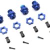 Traxxas XO-1 Hubs Nuts Pins (2) Fits Traxxas 64077-3 XO-1 - HEXES blue-anodized, 17mm retainer wheel hubs nuts