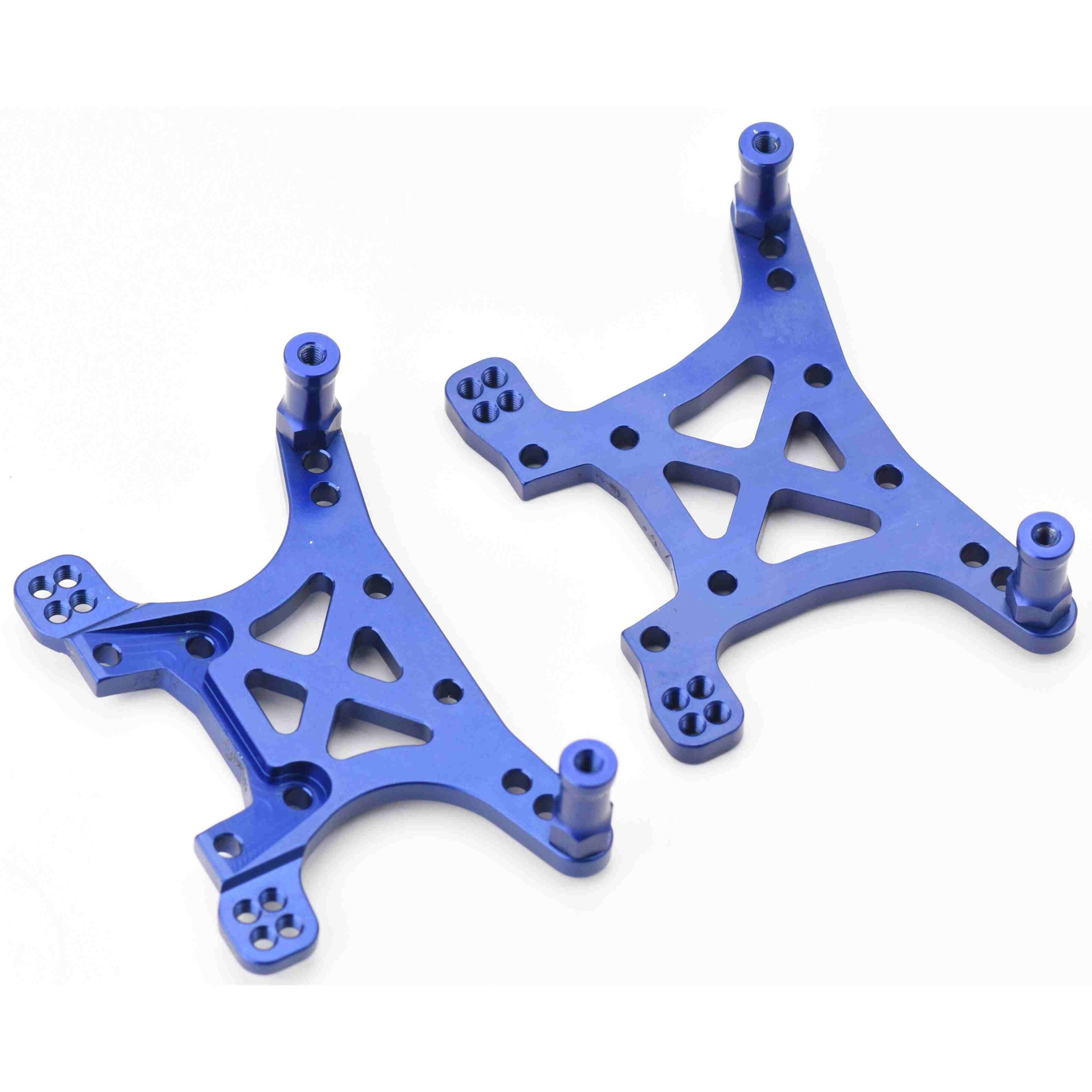 Fits Traxxas 64077-3 XO-1 - BLUE SHOCK TOWERS, FRONT/REAR 7075-T6 aluminum Posts